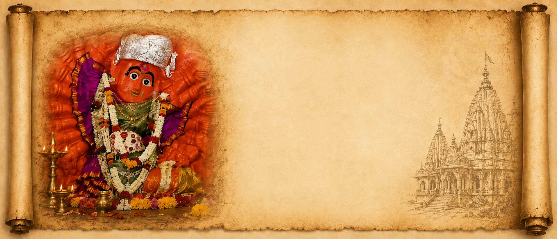 The Sacred Story of Shri Saptashrungi Mata Background