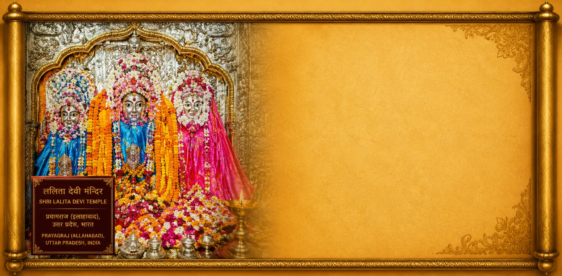 The Sacred Story of Shri Lalita Devi Peedam Background