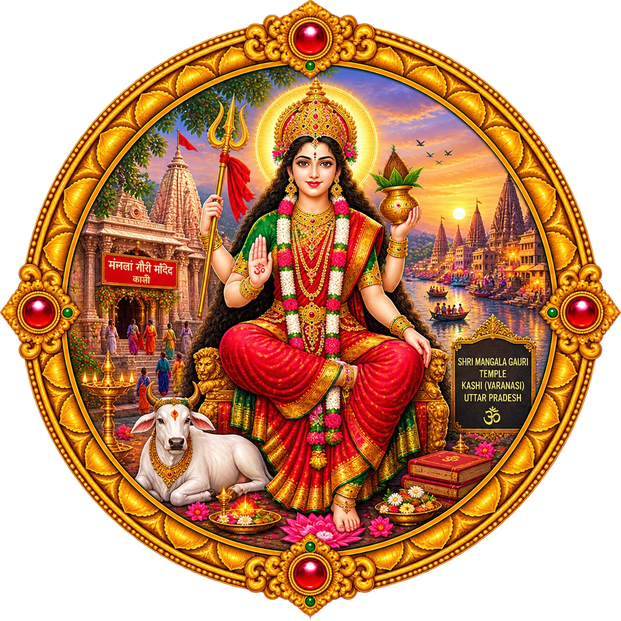 Goddess Shri Mangala Gauri Center Medallion